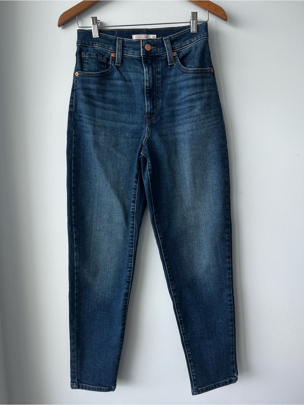 Levi’s High-Waisted Dark Blue Mom Jean